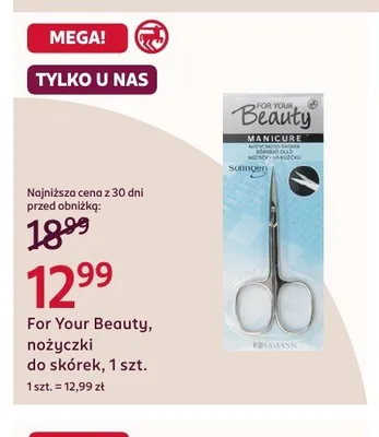 Nożyczki do skórek For Your Beauty promocja w Rossmann