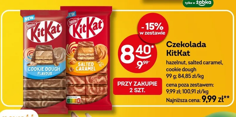 Czekolada cookie dough promocja w Żabka