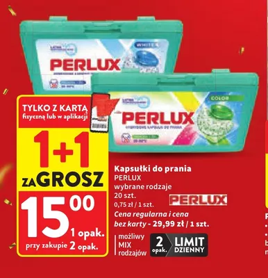 Kapsułki do prania Perlux promocja w Intermarche