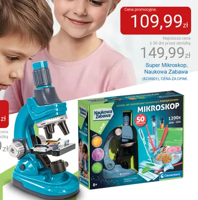 Super Mikroskop Clementoni Naukowa Zabawa promocja w Smyk