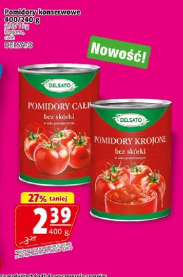Pomidory całe bez skórki Delsato promocja w Prim Market