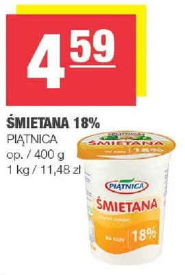 Śmietana 18% promocja w SPAR