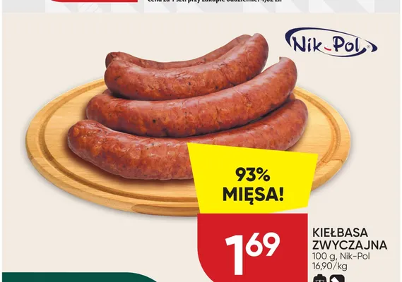 Kiełbasa zwyczajna Nik-Pol promocja w Chata Polska