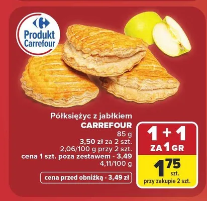 Półksiężyc z jabłkiem Carrefour promocja w Carrefour