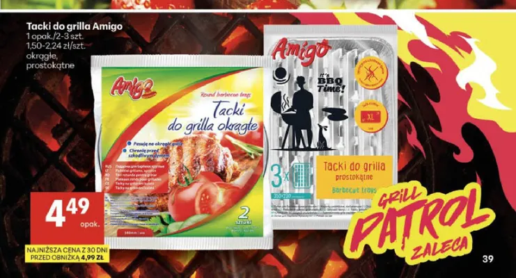 Tacki do grilla okrągłe Amigo promocja w Delikatesy Centrum