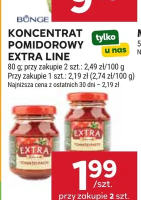 Koncentrat pomidorowy Extra Line promocja w Stokrotka
