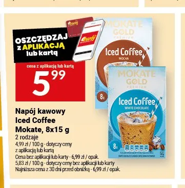 Napój kawowy Mokate Iced Coffee Mocha 8-pak 15g promocja w Twój Market