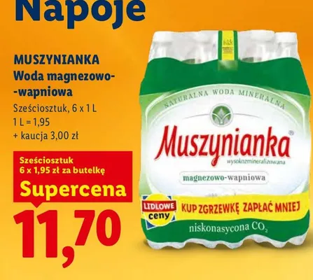 Woda magnezowo-wapniowa sześciopak promocja w Lidl