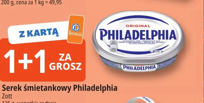 Serek śmietankowy Philadelphia Original promocja w Leclerc