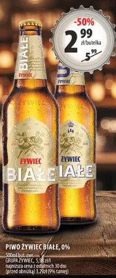 Piwo Żywiec Białe, 0% promocja w Arhelan
