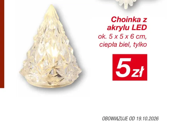 Choinka z akrylu LED promocja w KiK