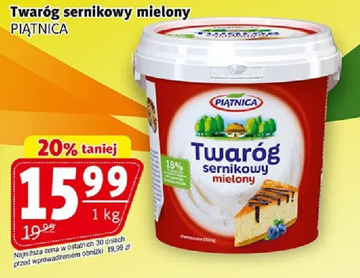 Twaróg sernikowy mielony Piątnica promocja w Prim Market