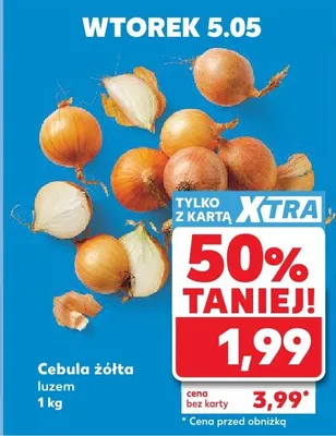 Cebula żółta luzem promocja w Kaufland