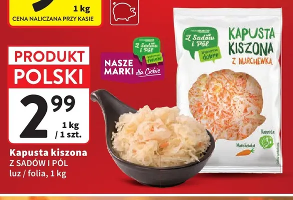 Kapusta kiszona luz Z Sadów i Pól promocja w Intermarche