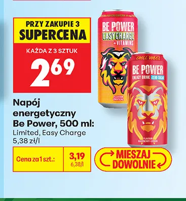 Napój energetyczny Be Power Easy Charge promocja w Biedronka