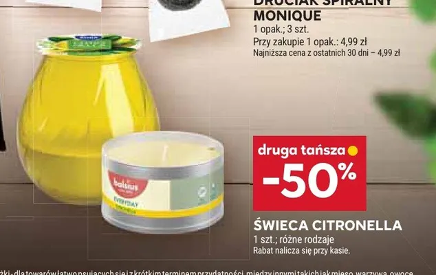 Świeca Citronella Bolsius promocja w Stokrotka