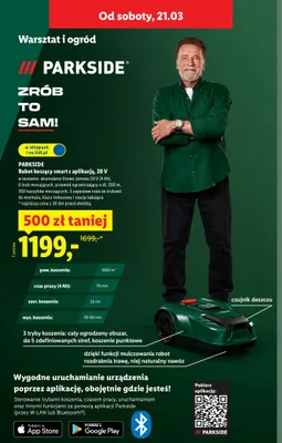 Robot koszący smart z aplikacją, 20 V promocja w Lidl