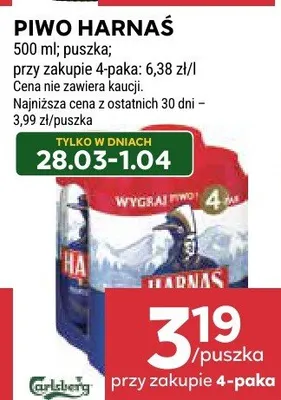 Piwo Harnaś promocja w Stokrotka