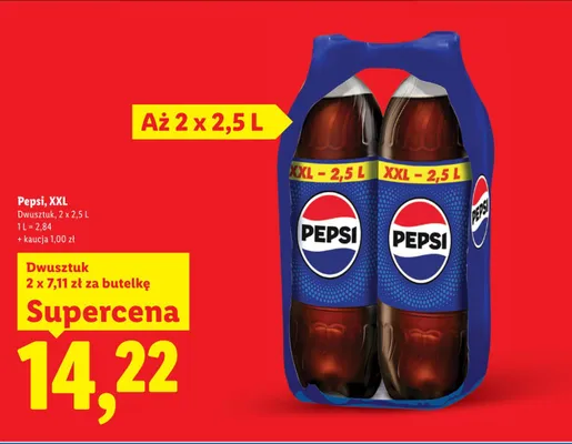 Napój gazowany Pepsi XXL 2-pak promocja w Lidl