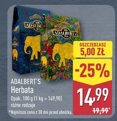 Herbata Adalbert's promocja w Aldi