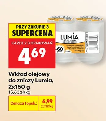 Wkład olejowy do zniczy Lumia promocja w Biedronka