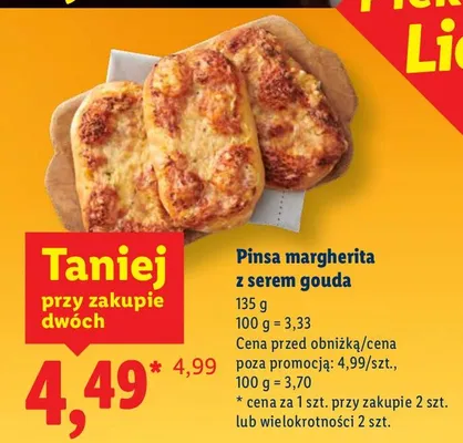 Pinsa margherita z serem gouda Lidl promocja w Lidl