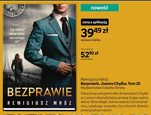 Książka Bezprawie Joanna Chyłka Tom 20 Remigiusz Mróz oprawa miękka promocja w Empik