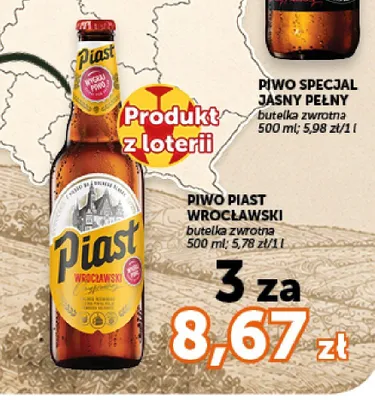 Piwo Piast Wrocławski promocja w Groszek