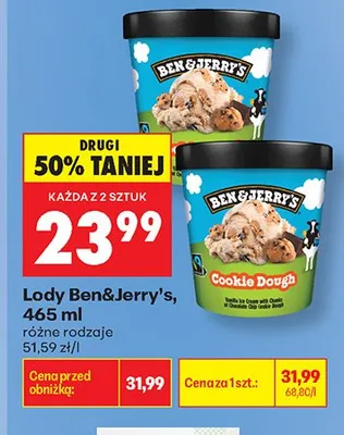 Lody Ben&Jerry's promocja w Biedronka