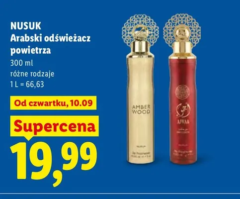 Arabski odświeżacz powietrza Nusuk promocja w Lidl