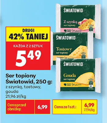 Ser topiony Światowid gouda promocja w Biedronka
