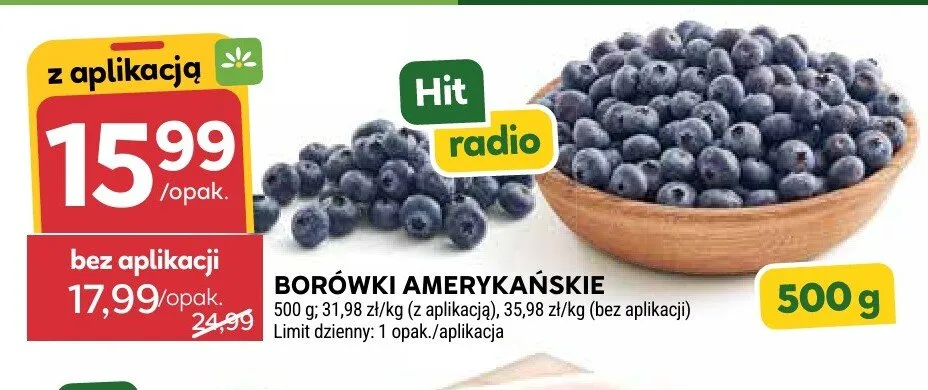Borówki amerykańskie promocja w Stokrotka