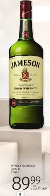 Whiskey Jameson 40% 1 L promocja w Selgros