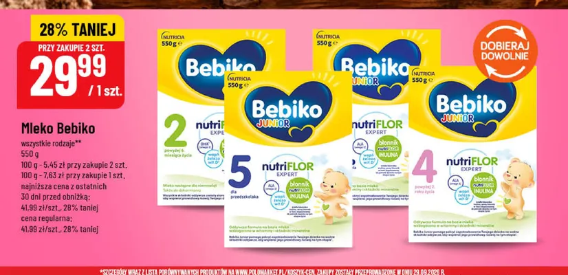 Mleko Bebiko 2 promocja w POLOmarket