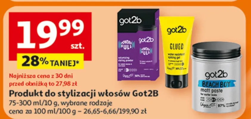 Produkt do stylizacji włosów Got2B promocja w Auchan