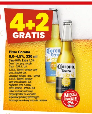Piwo Corona Extra 4,5% promocja w Twój Market