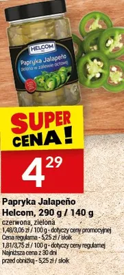 Papryka Jalapeño Helcom, 290 g / 170 g promocja w Twój Market