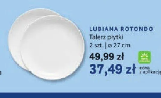 Talerz płytki Lubiana Rotondo 2-pak ø 27 cm promocja w Stokrotka