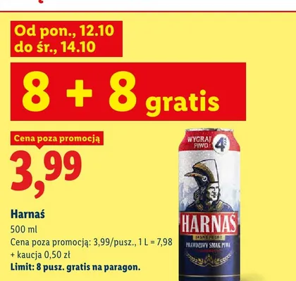 Piwo Harnaś promocja w Lidl