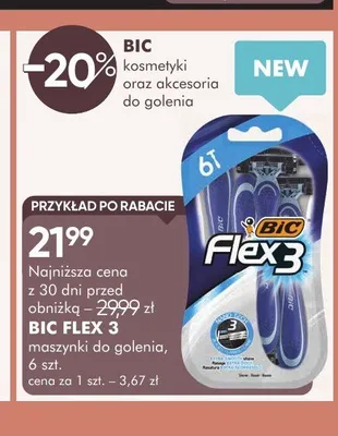 Maszynka do golenia Bic Flex 3 6-pak promocja w Super-Pharm