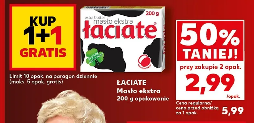 Masło ekstra Łaciate promocja w Kaufland