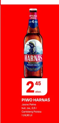 Piwo Harnas Jasne Pełne promocja w Chorten