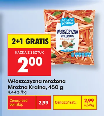 Włoszczyzna mrożona Mroźna Kraina promocja w Biedronka