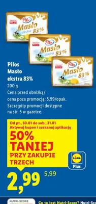 Masło ekstra 83% 200 g promocja w Lidl