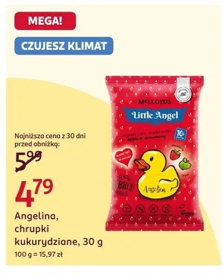 Chrupki Angelina kukurydziane, 30 g promocja w Rossmann