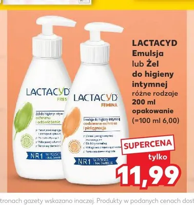 Żel do higieny intymnej Lactacyd Fresh promocja w Kaufland