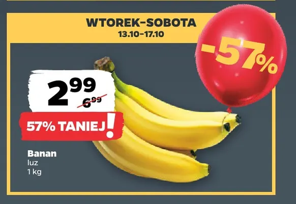 Banany luzem promocja w Netto