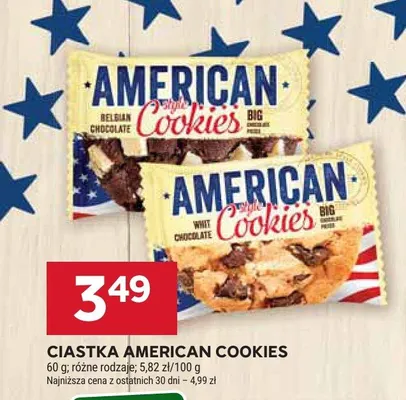 Ciastka American Cookies promocja w Stokrotka