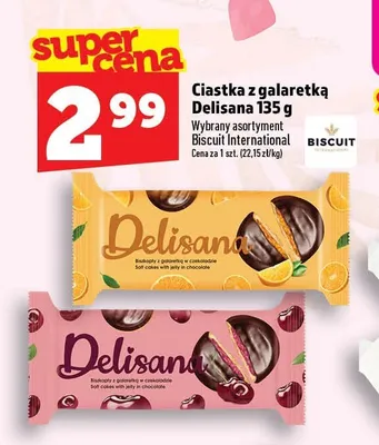 Ciastka z galaretką Delisana promocja w TOPAZ
