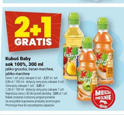 Sok Kubuś Baby jabłko-marchew promocja w Twój Market